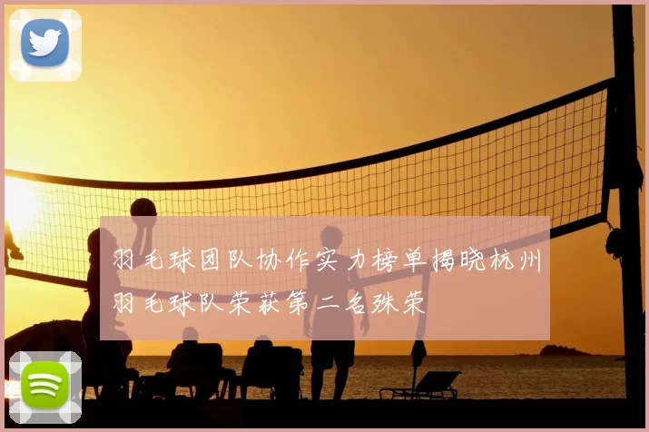 羽毛球团队协作实力榜单揭晓杭州羽毛球队荣获第二名殊荣