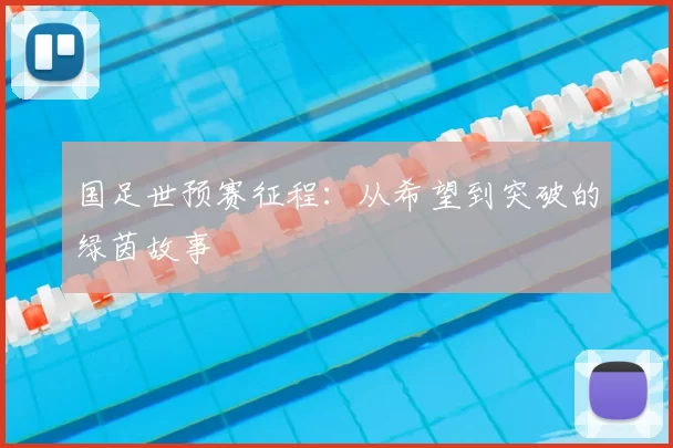 国足世预赛征程:从希望到突破的绿茵故事